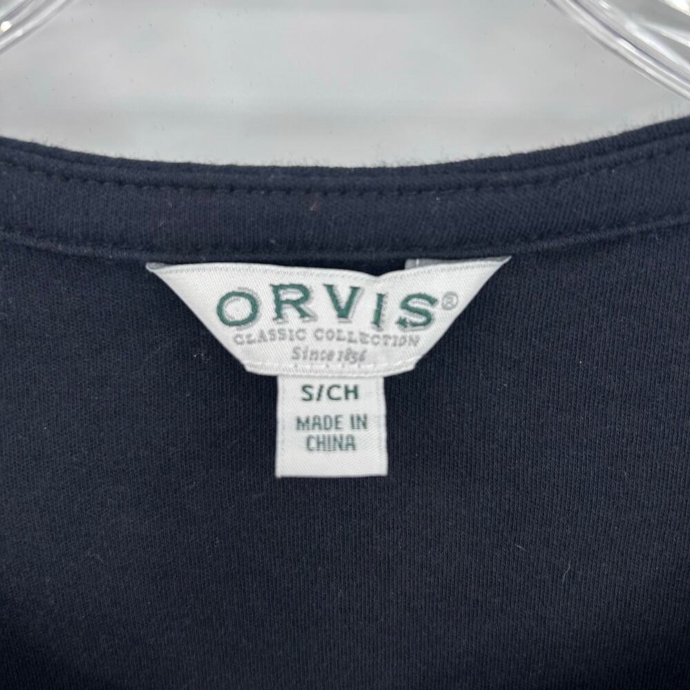 Orvis Pima Cotton Long Sleeve Shirt Black Notch Collar Womens Size Small - Picture 6 of 12